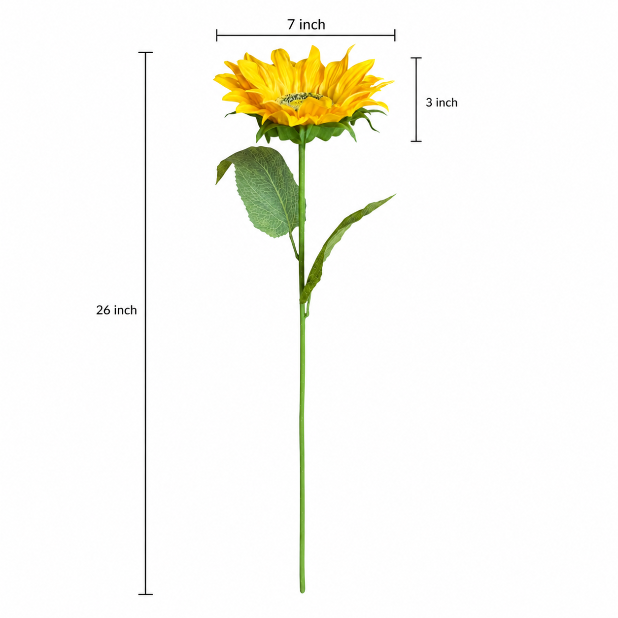 Real Touch PU Sunflower Stems – Set of 2
