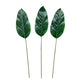 Elegant Trio of Artificial Bird of Paradise Leaves - 26" High
