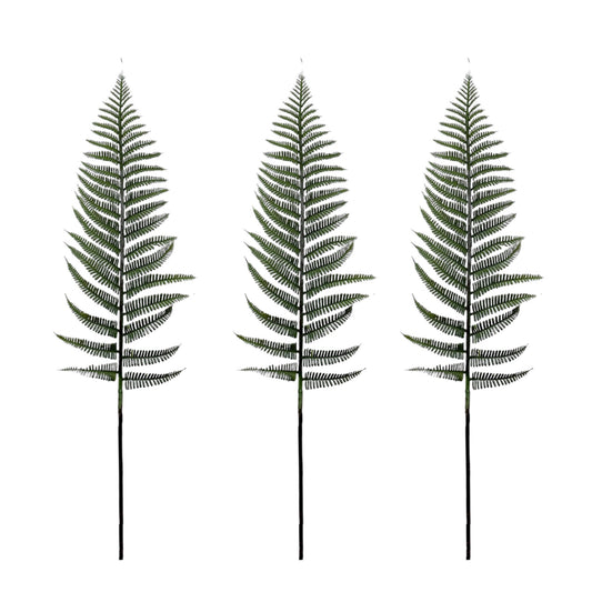 Set of 3 Flexible-Stem Artificial Fern Leaves - 18" Height
