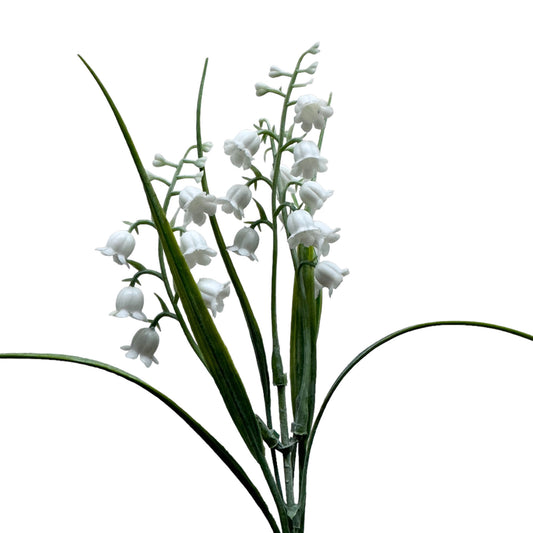 Set of 6 Artificial Lily of the Valley Bundles with Bendable Stems - 13" Height