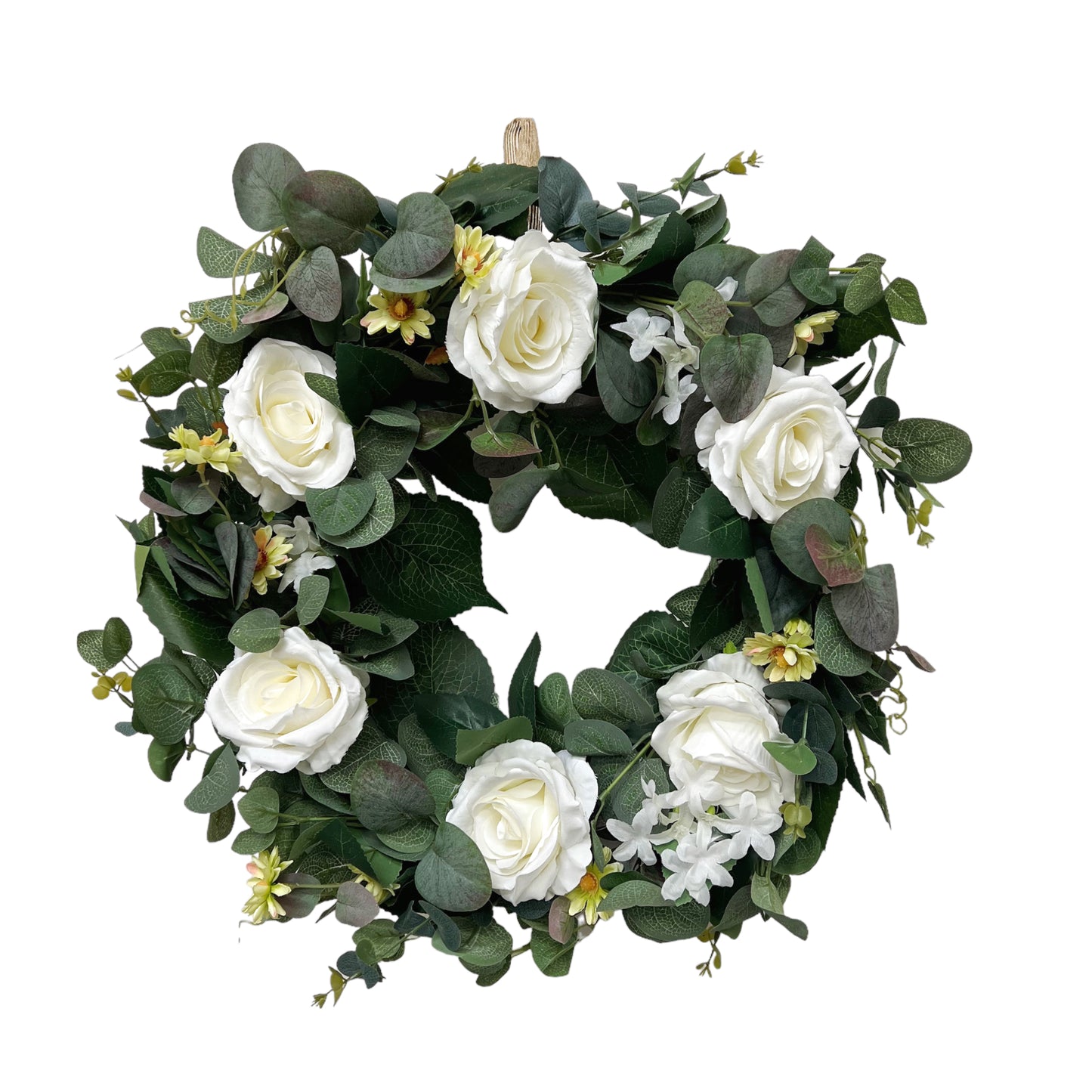 Artificial Rose & Eucalyptus Wreath