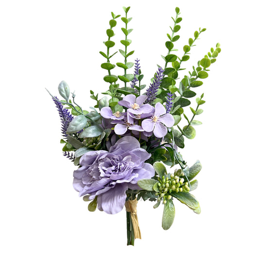 Faux Camellia Lavender Flower Bouquet Home Decor Flower Arrangement