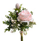 Elegant Peony and Eucalyptus Artificial Flower Bouquet Arrangement
