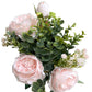 Elegant Peony and Eucalyptus Artificial Flower Bouquet Arrangement