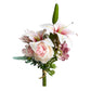 Artificial Lily Rose Cockscomb Bouquet Arrangement