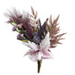 Artificial Purple Rose, Daisy, Barley Grass and Reed Bouquet Arrangement