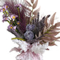 Artificial Purple Rose, Daisy, Barley Grass and Reed Bouquet Arrangement