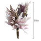 Artificial Purple Rose, Daisy, Barley Grass and Reed Bouquet Arrangement