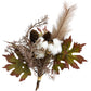 Autumn Artificial Maple Leaf and Pinecone Bouquet Arrangement