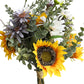 Artificial Sunflower Daisy and Eucalyptus Bouquet Arrangement