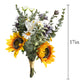 Artificial Sunflower Daisy and Eucalyptus Bouquet Arrangement