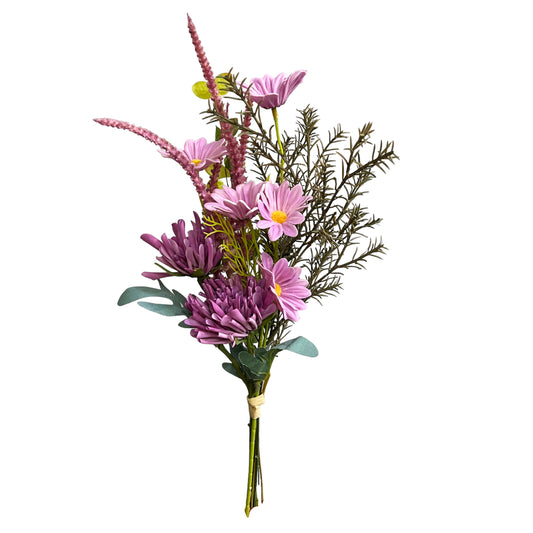 Artificial Pink Sunflower and Chrysanthemum Bouquet Arrangement