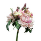 Elegant Faux Floral Bouquet - 15-inch Pink and Cream Artificial Flower Arrangement