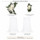 White Wedding Arch Decor Set with Drapes & Floral Arrangements