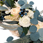 Navy Teal and Blueberry Artificial Wedding Arch Floral (Set of 3)