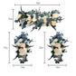 Navy Teal and Blueberry Artificial Wedding Arch Floral (Set of 3)