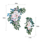 Wedding Arch Floral Swag Set – 2-Piece Artificial Flower Arrangement with Pink & White Roses, Eucalyptus – Elegant Event Décor