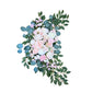 Wedding Arch Floral Swag Set – 2-Piece Artificial Flower Arrangement with Pink & White Roses, Eucalyptus – Elegant Event Décor