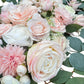 Wedding Arch Floral Swag Set – 2-Piece Artificial Flower Arrangement with Pink & White Roses, Eucalyptus – Elegant Event Décor
