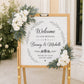 Wedding Sign Corner Flowers Set of 2 – White Floral Wedding Decor
