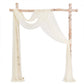 Elegant Sheer Voile Wedding Arch Draping Curtains (Set of 2)