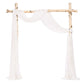 Elegant Sheer Voile Wedding Arch Draping Curtains (Set of 2)