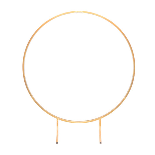 Classic Round Iron Wedding Arch - Elegant Gold Finish