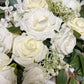 White Rose and Eucalyptus Wedding Arch Backdrop Decor - Set of 2