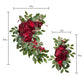 Artificial Red Rose Wedding Arch Decor (Set of 2)