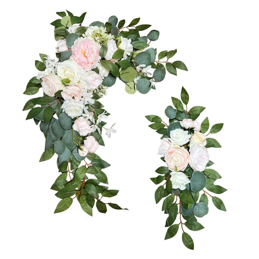 Artificial Rose Wedding Arch Decor Set - Lifelike Elegance for a Romantic Atmosphere
