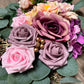Artificial Rose Plum Purple Wedding Arch Decor (Set of 2)