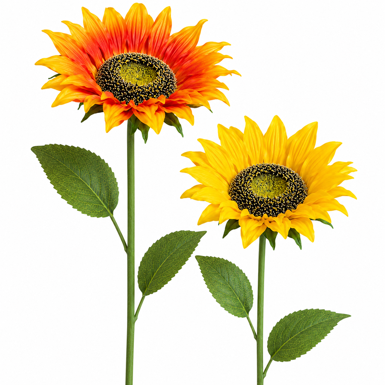 Real Touch PU Sunflower Stems – Set of 2