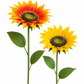 Real Touch PU Sunflower Stems – Set of 2
