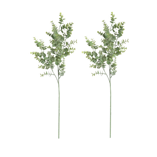 33" Tall Long Stem Artificial Eucalyptus Stems (Set of 2)