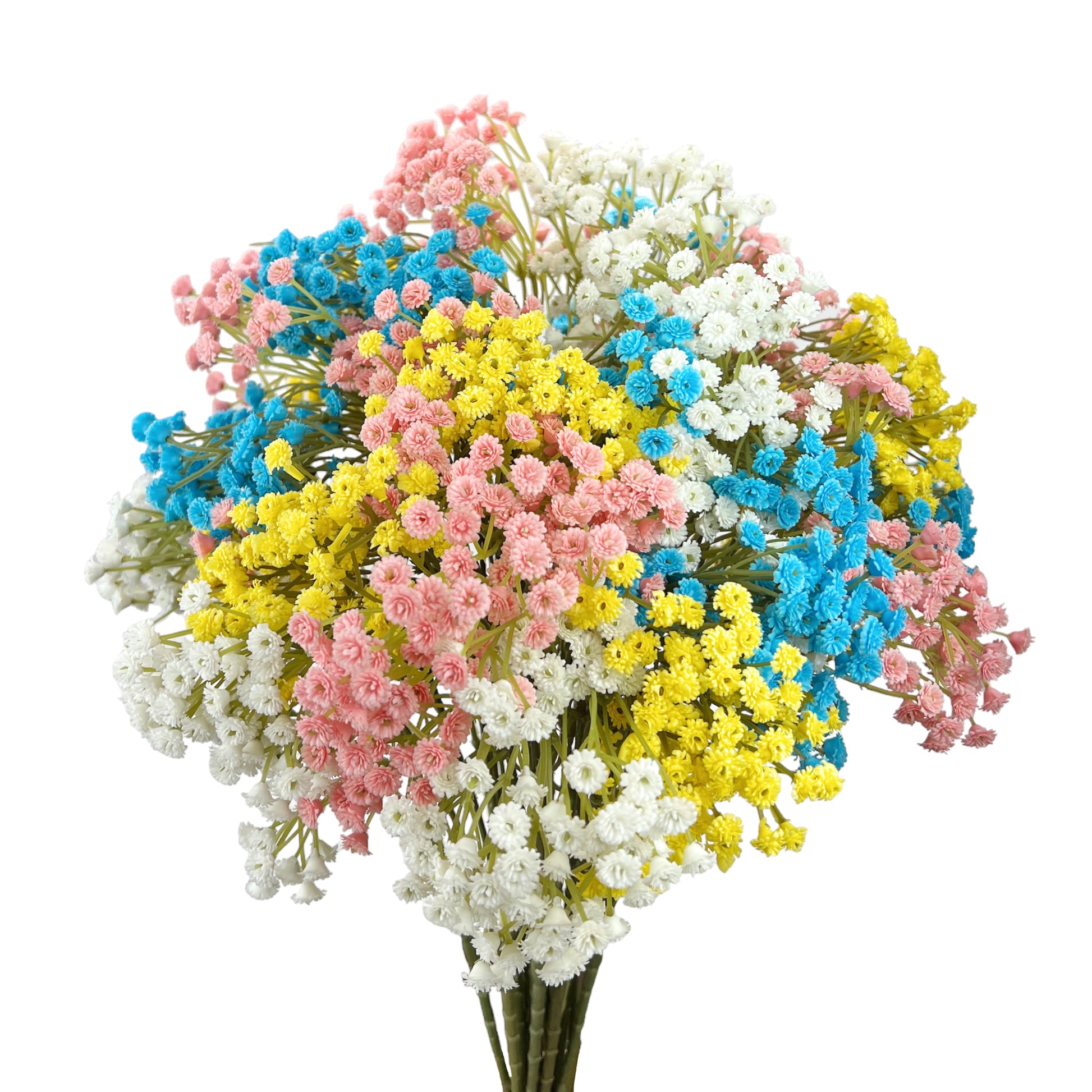 Set of 6 Artificial Baby's Breath Stems, 25 Inches Tall Blue