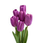 Realistic Touch Artificial Tulips Stems in Multiple Colors - Set of 6