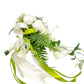 Artificial White Calla Lily and Peony Cascading Bridal Bouquet for Wedding