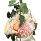 Elegant Artificial Wedding Bouquet with Roses, Peonies, and Eucalyptus for Brides and Bridesmaids