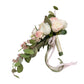 Cascading Waterfall Bridal Wedding Bouquet with Artificial Roses, Peonies, Cherry Blossoms, and Daisies