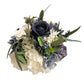Artificial Wedding Bouquet with White and Blue Roses for Bride and Bridesmaids